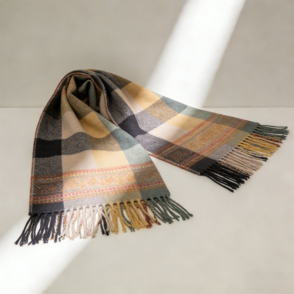 Multicolor Plaid Cozy Scarf