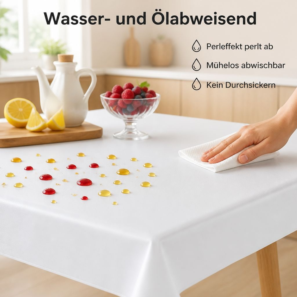  Einweg-Tischdecke, Rechteckig, Wasserdicht, Einfarbig, Geburtstag