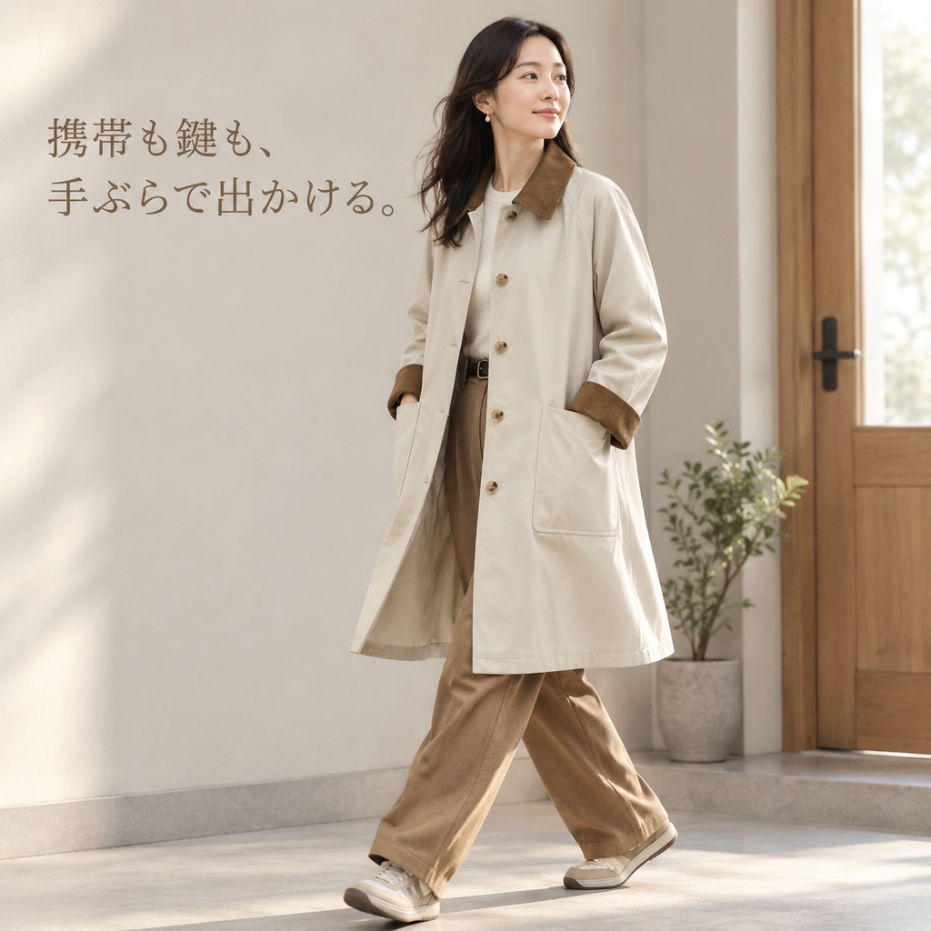 春秋新作 日本風レディースカーキトレンチコート