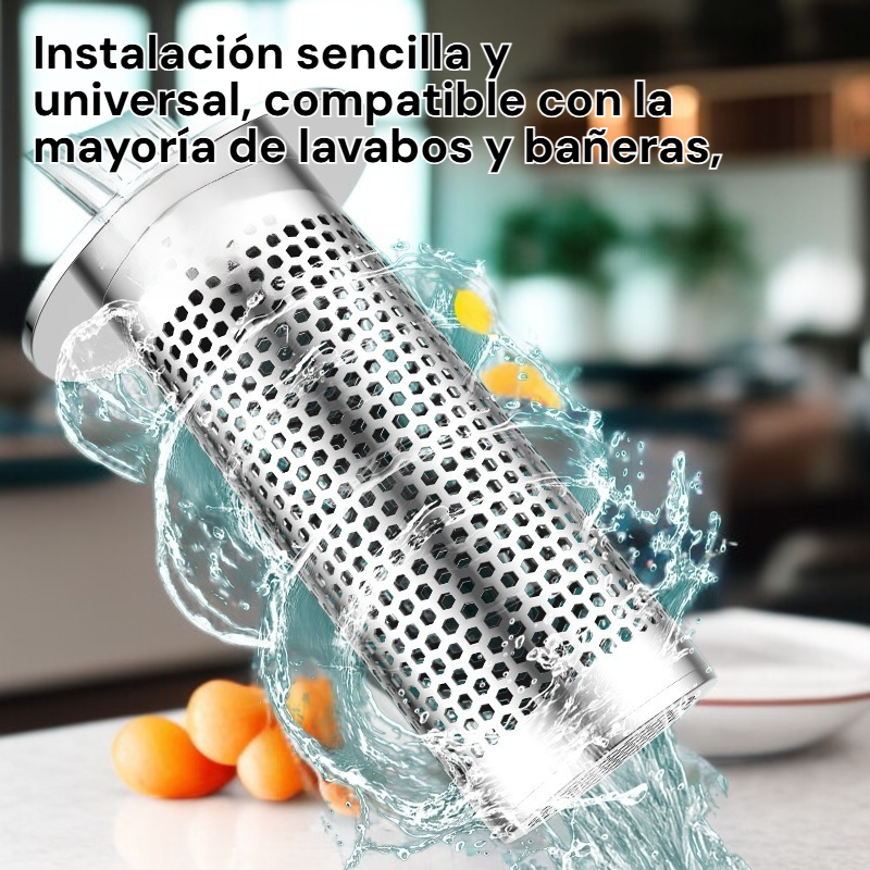 Colador de desagüe de acero inoxidable para lavabo y baño