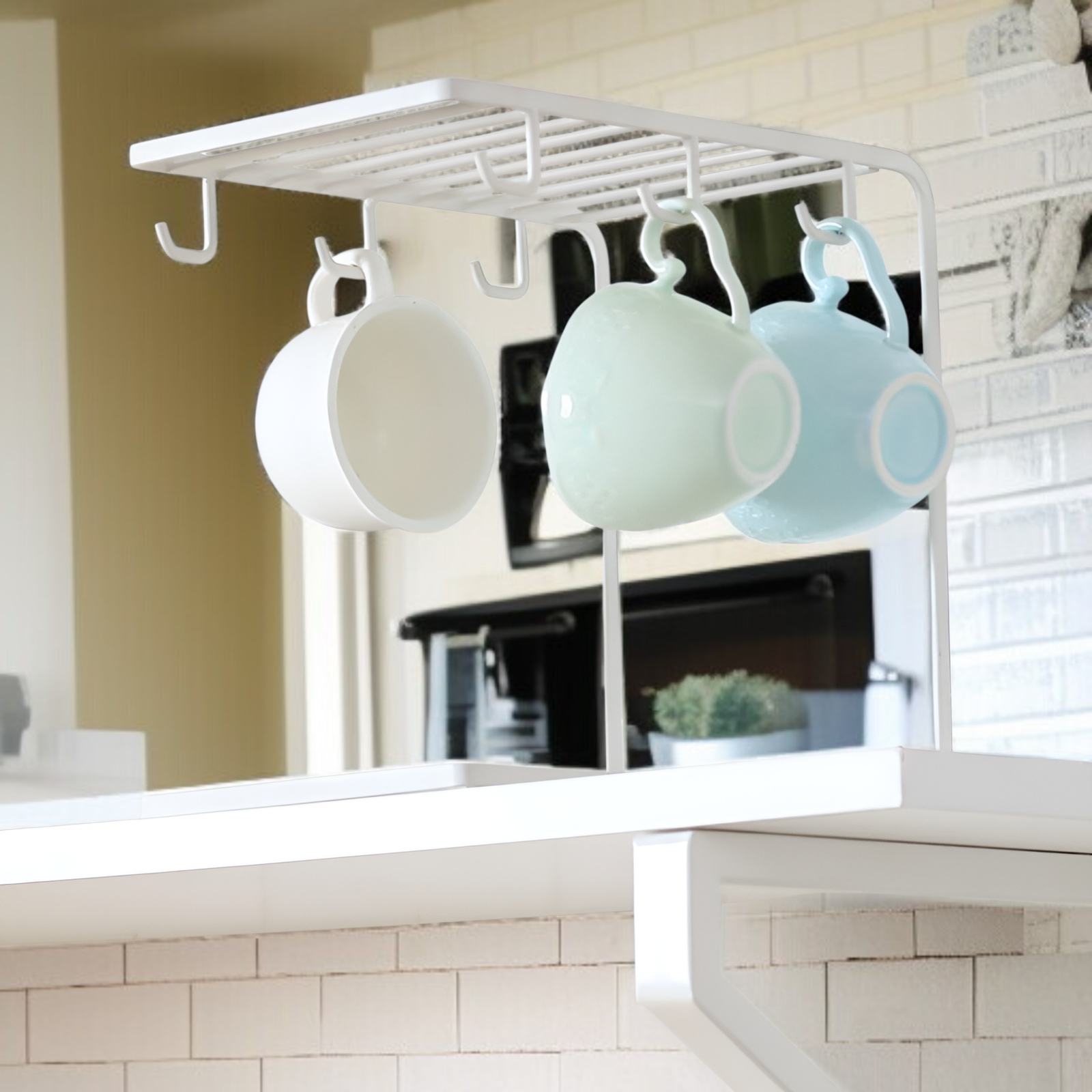 カップラック、ウォーターカップ収納ラック、カップ収納、ドレンカップ仕切りラック、ティーセット収納ラック、逆さまのコーヒーカップバー