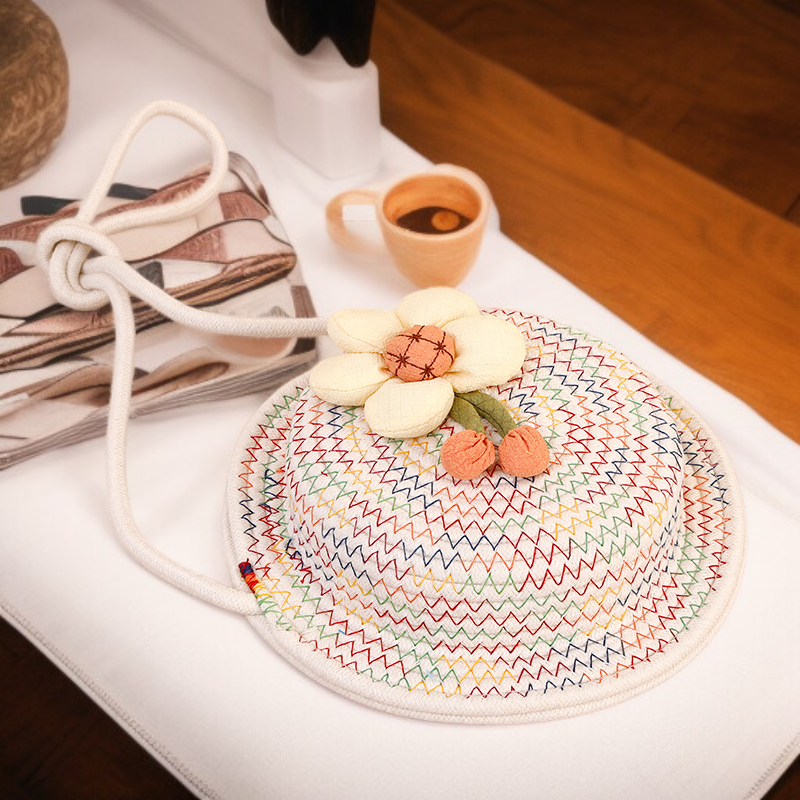 Süße runde Stroh-Umhängetasche für Mädchen, Prinzessinnen-Geldbörse