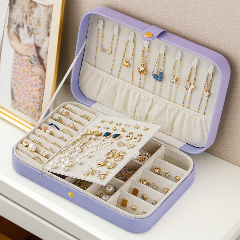 ミニジュエリーボックス ポータブル 小型ボックス 小型ジュエリー収納 ジュエリーボックス ジュエリー収納 ジュエリーボックス 小物ボックス リング イヤリングボックス 旅行 出張
