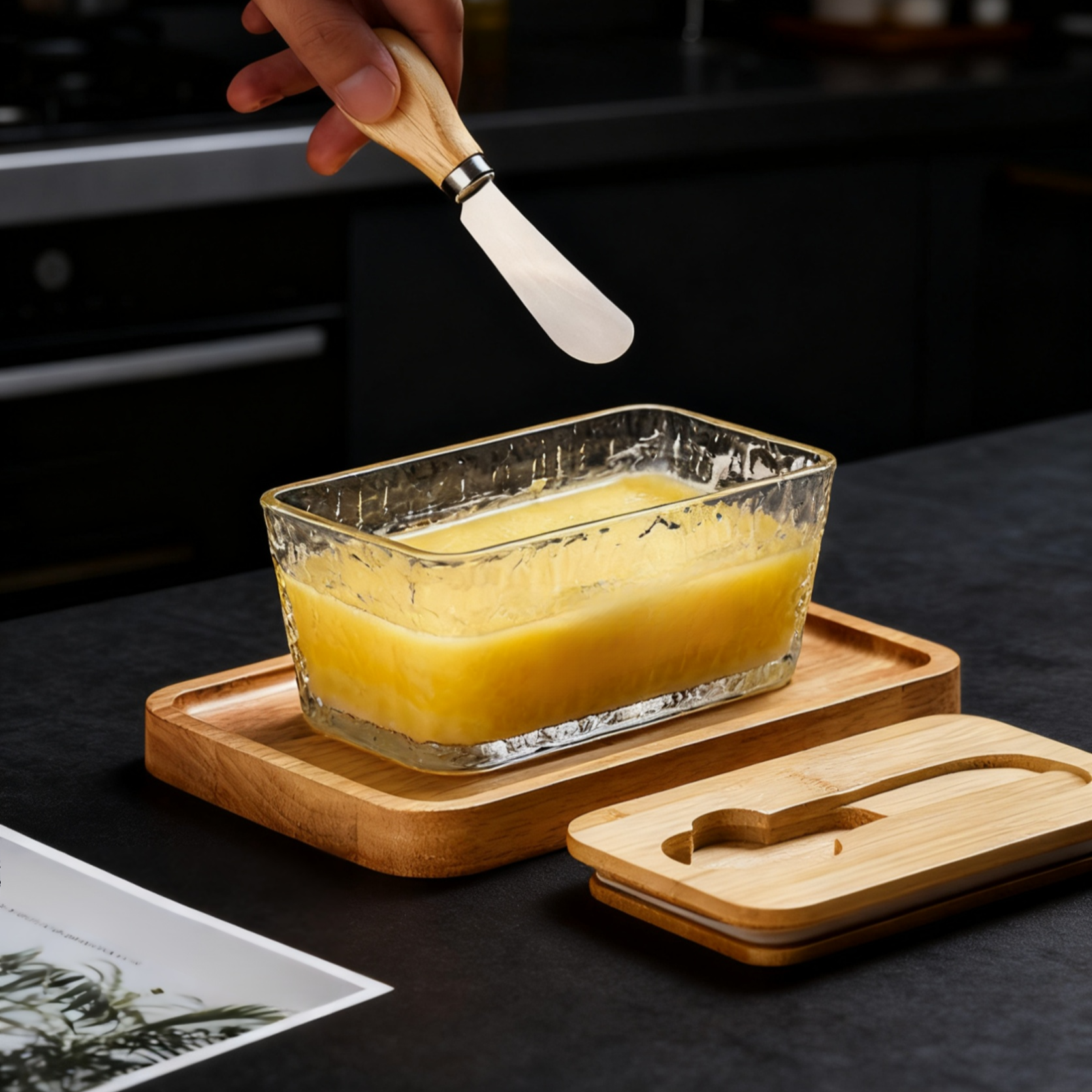 Covered Ceramic Butter Storage Container
