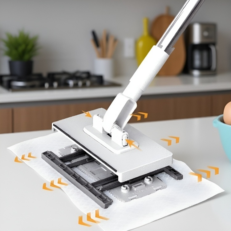 手を清潔に保つ手洗いタオルやモップ用の自動グリッパー。