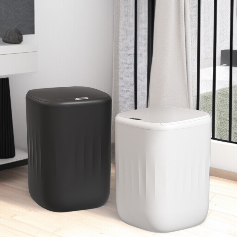 거실 휴지통 전자동 충전 감지 비접촉 휴지통 화장실 발차기 휴지통