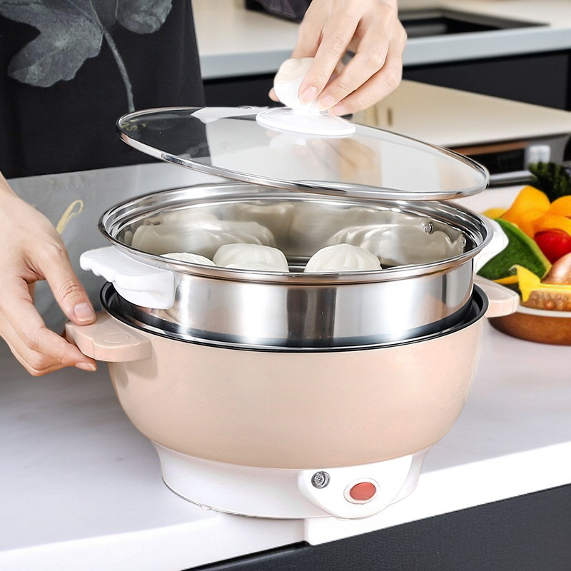 家庭用多用途ステンレス電気鍋電気ウォック蒸し器火鍋電気ホットプレート