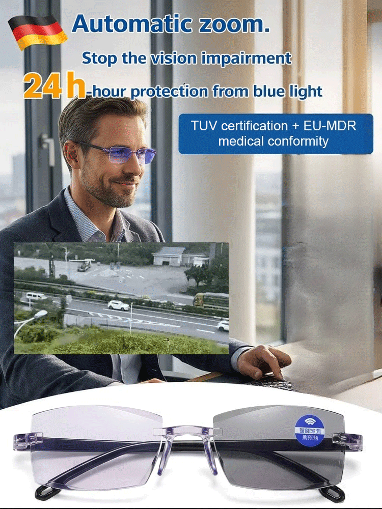 No eye exam needed, lifelong use, America's first smart zoom tech restores your 20‑year‑old vision !