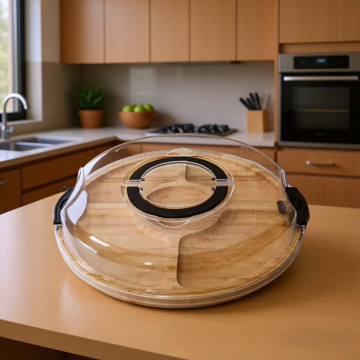 Outdoor Wooden Biscuit and Snack Serving Tray