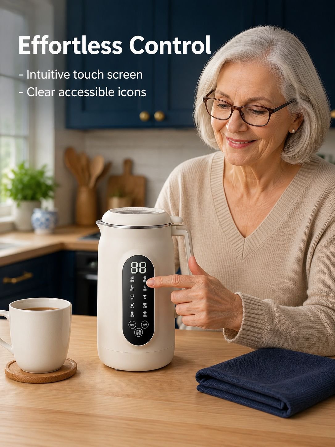 Soy milk maker making nut milk