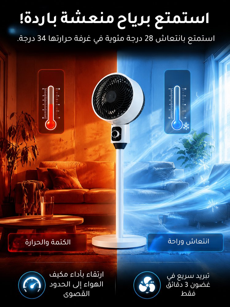 مروحة أرضية جديدة بمحرك توربيني قوي الأداء وتشغيل هادئ