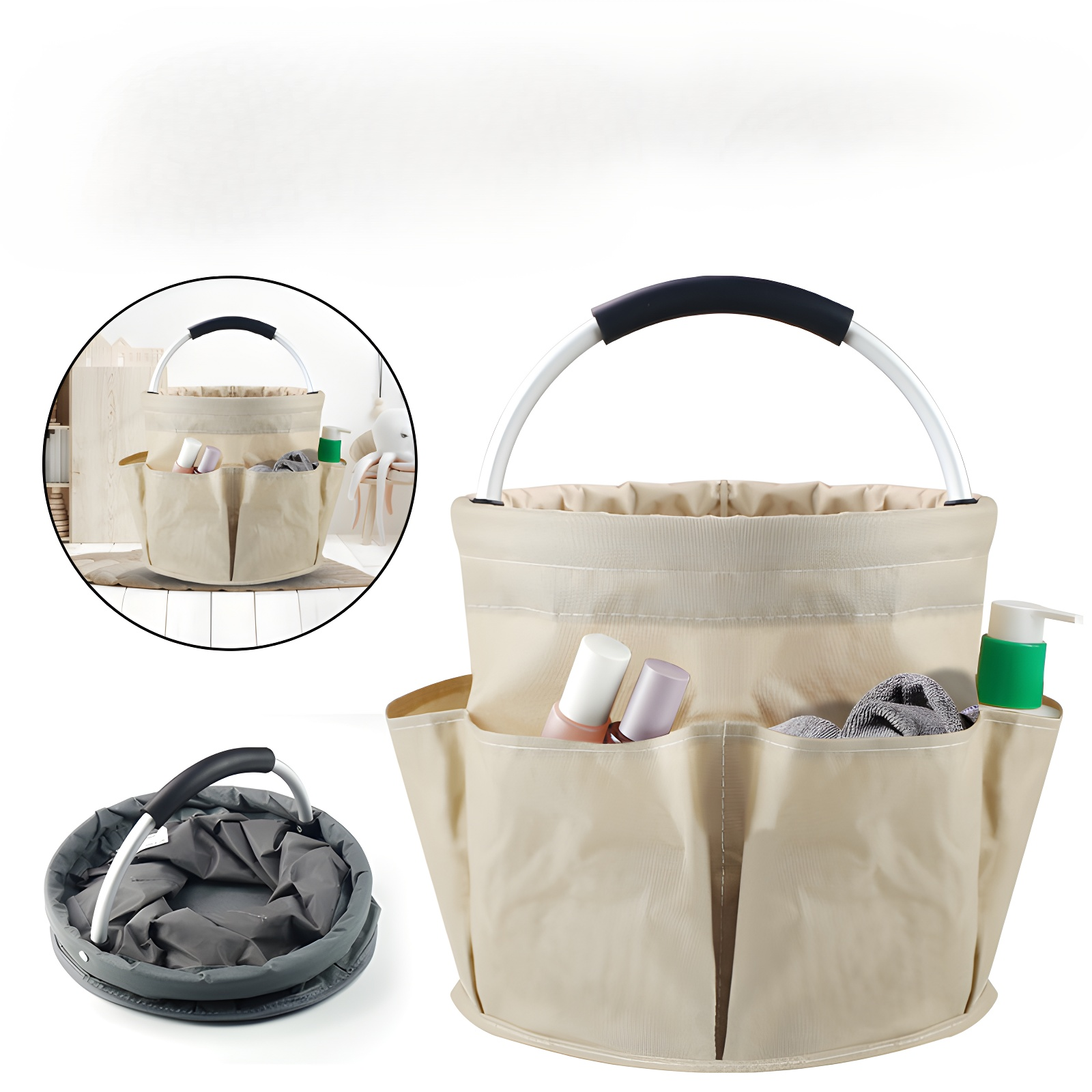 軽量ポータブルアウトドアビーチバスケットピクニックバスケット