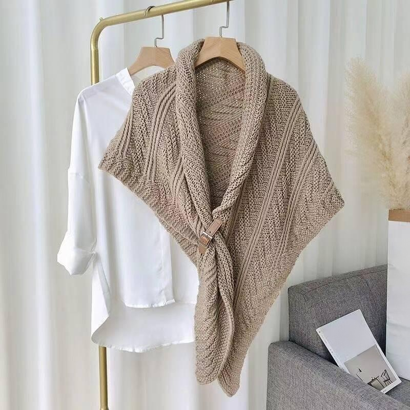 春秋用韓国風ニットおしゃれ万能マフラー