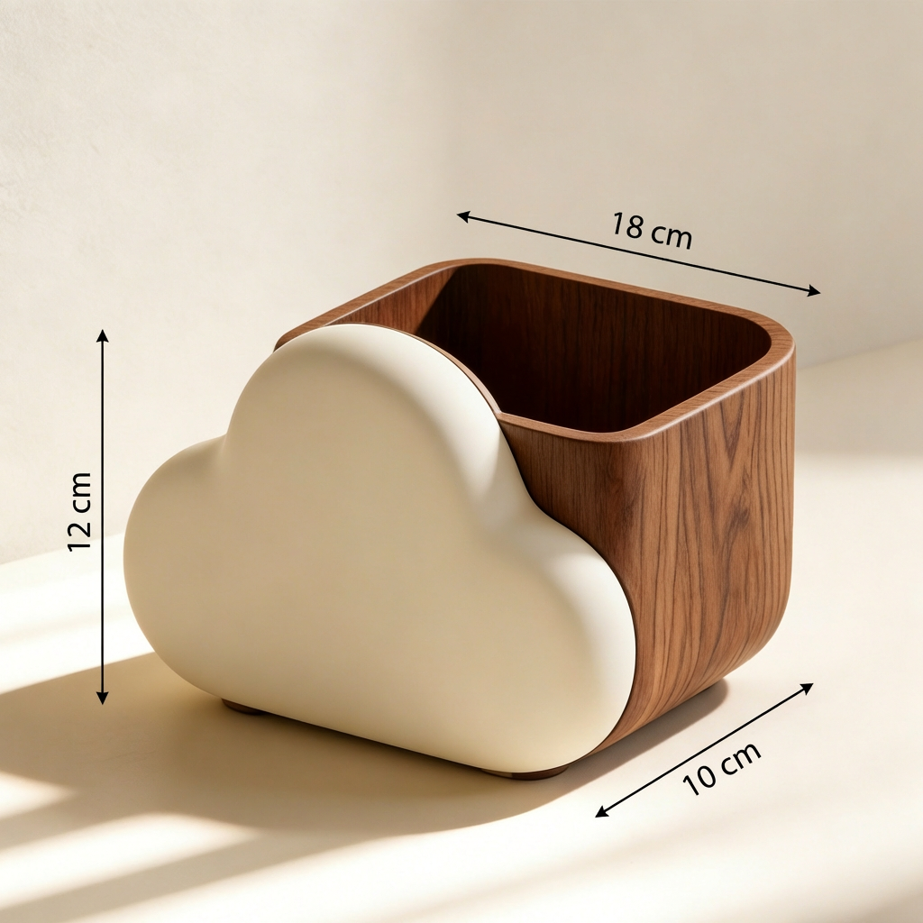 Premium solid wood organizer for pens and stationery