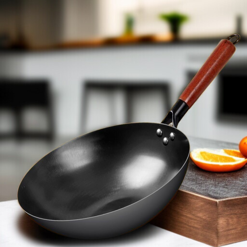 가정용 녹방지 둥근바닥 논스틱냄비 2세대 질화숙철볶음냄비 건강냄비