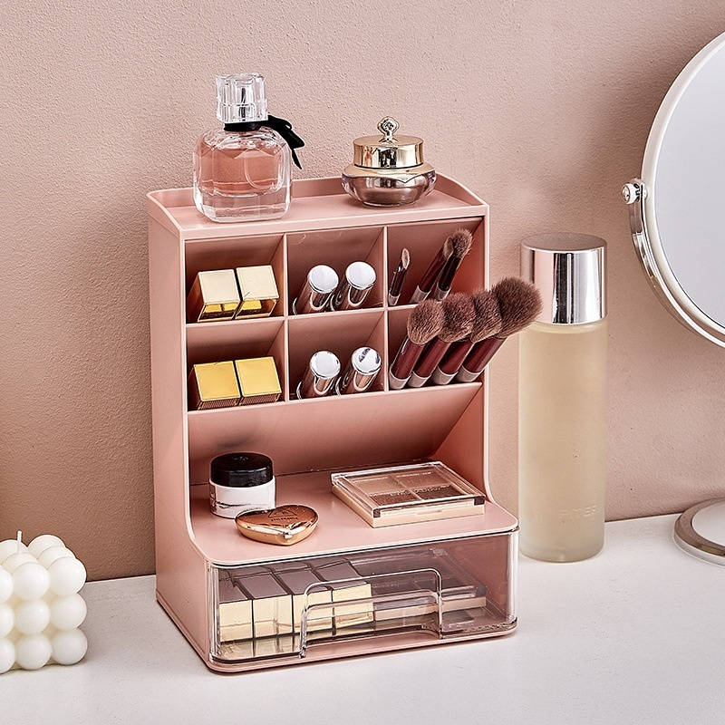 학생 탁상 문구 수납함 멀티 비스듬한 화장품 수납함 필통 케이스 멀티 비스듬한 립스틱 수납함