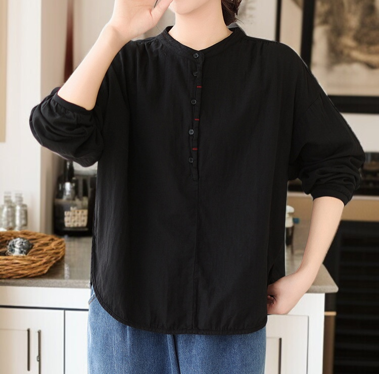 세련된 더블 주름 디자인 셔츠