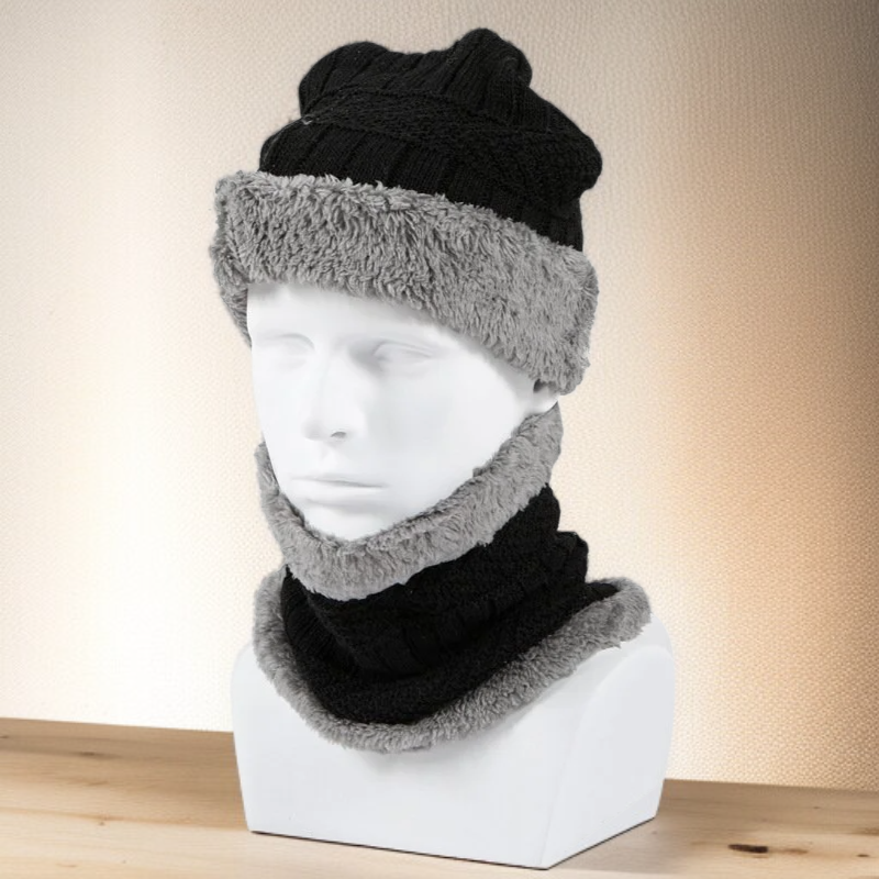  따뜻한 면 모자 세트 