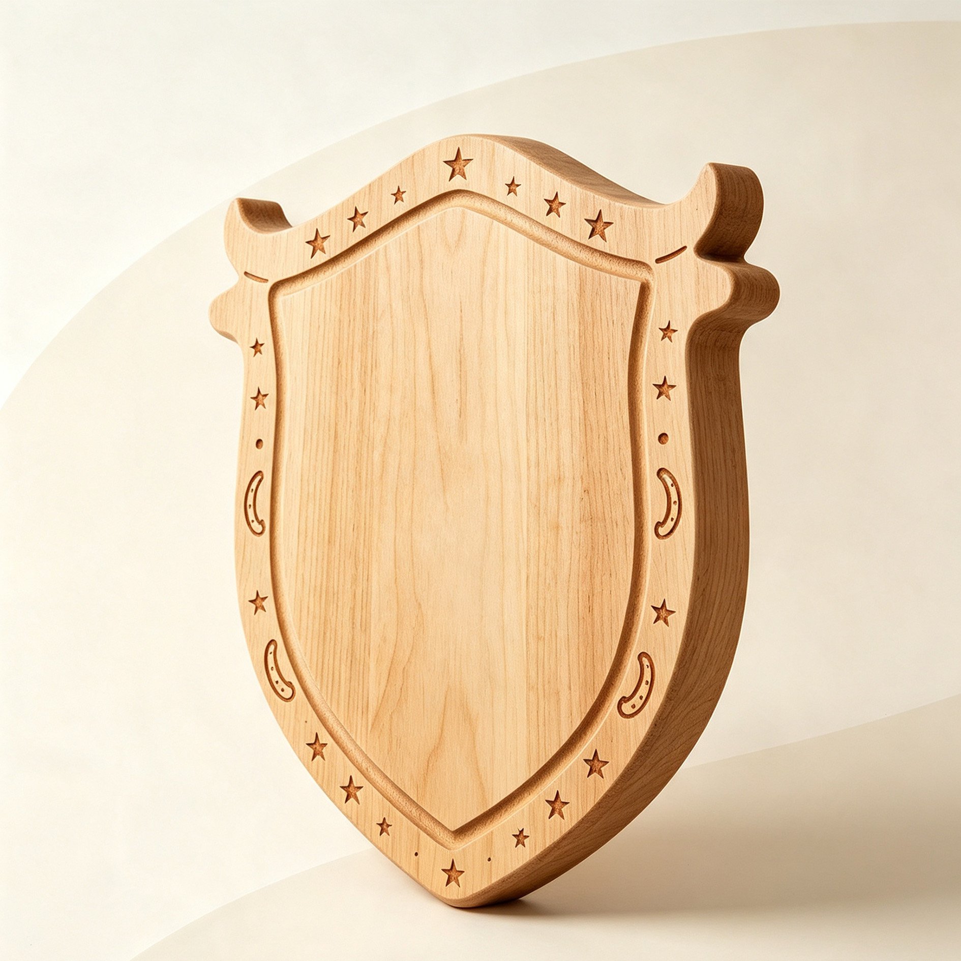 Bull Shield Wooden Cutting Board