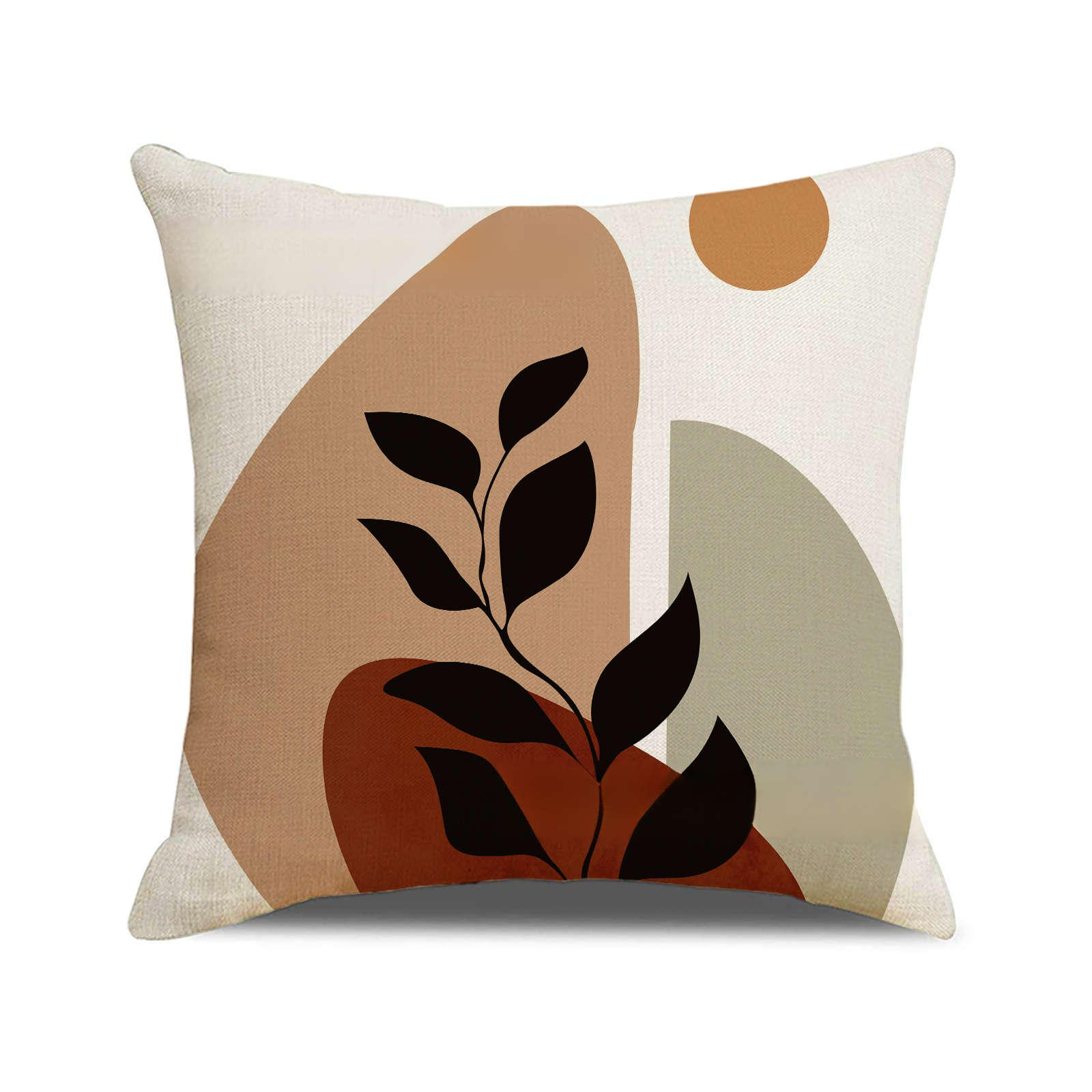 Olive leaf sunset linen pillowcase