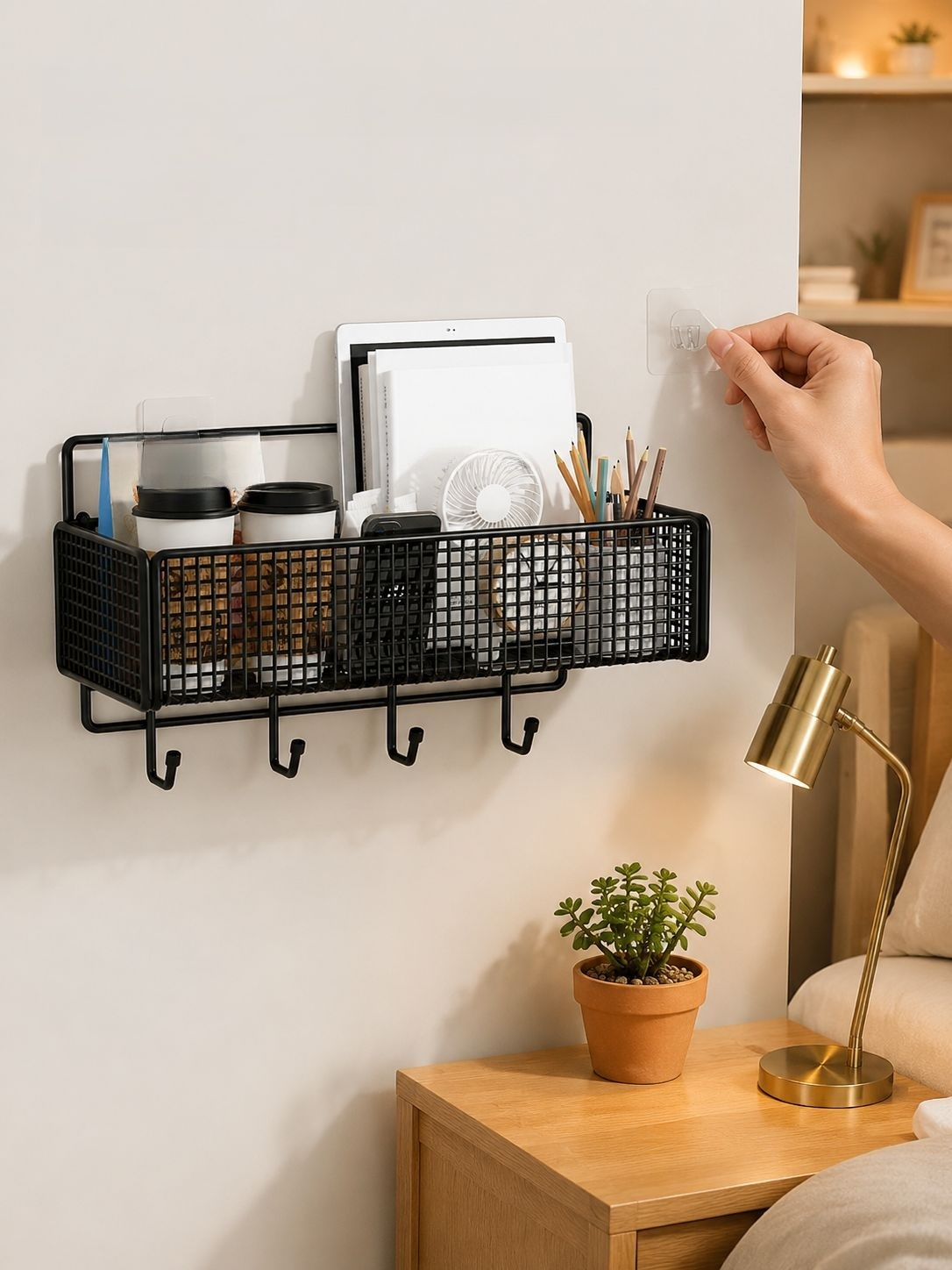 Organizador multifuncional para cabecera de cama
