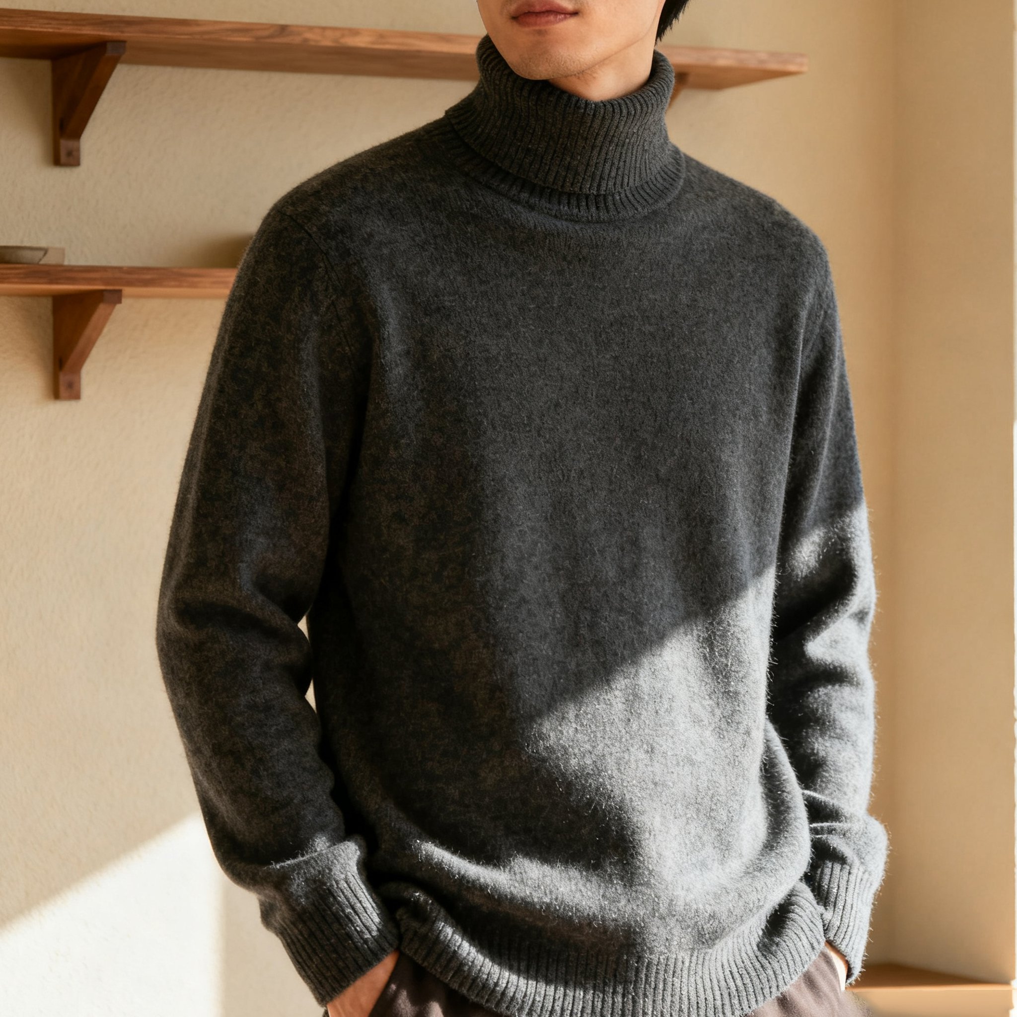 メンズハイネックセーター