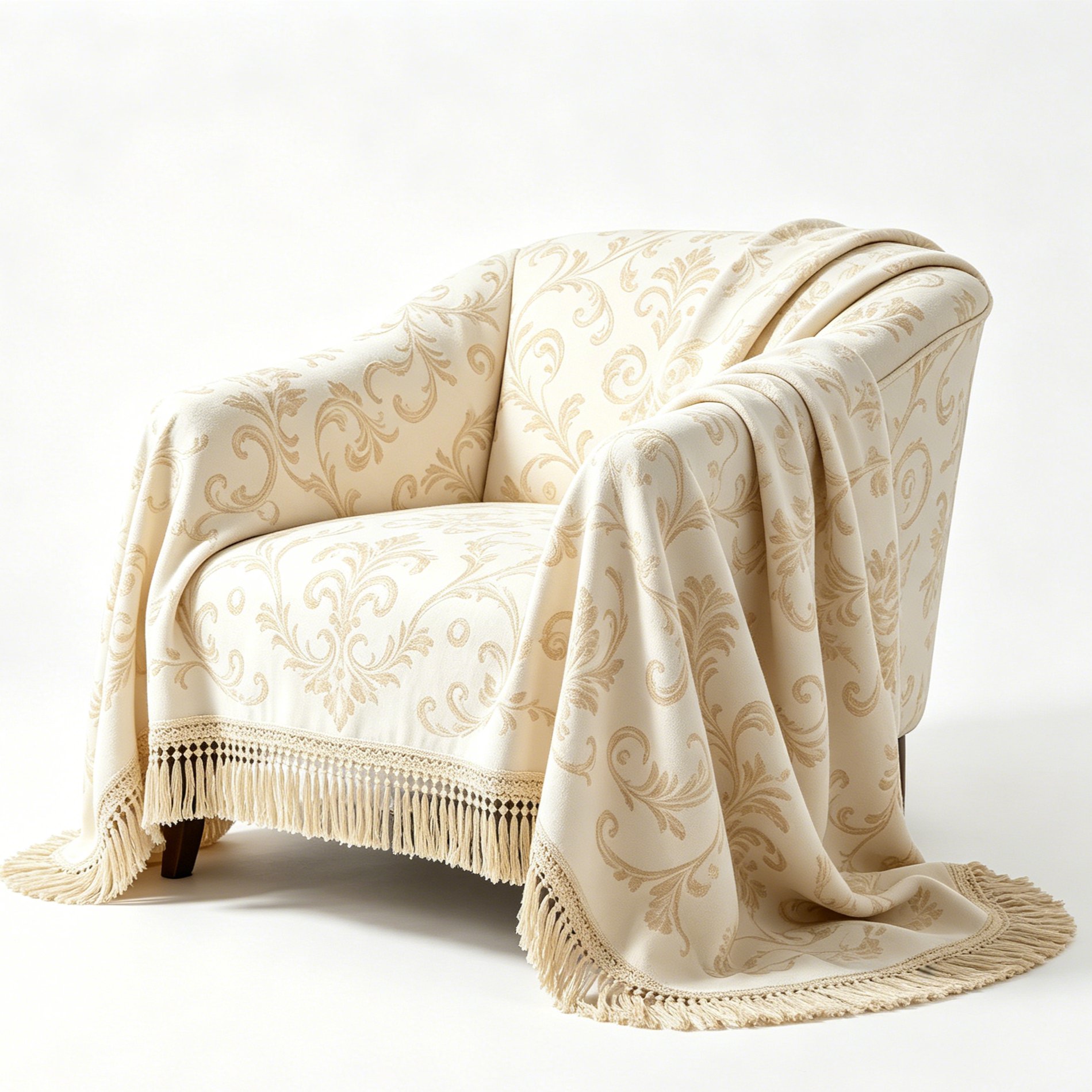 Plaid confortable drapé sur un fauteuil