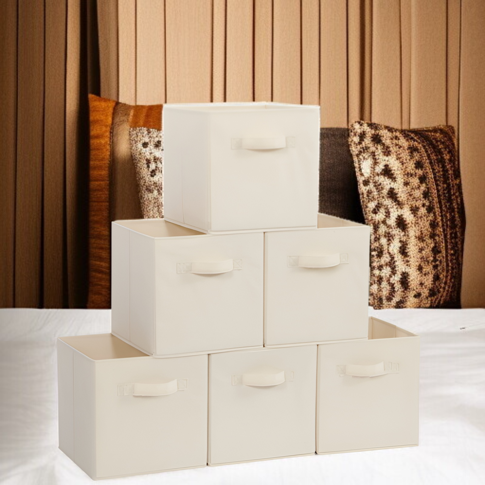 Fabric storage box foldable free installation storage box bedroom wardrobe clothing toy desktop stor