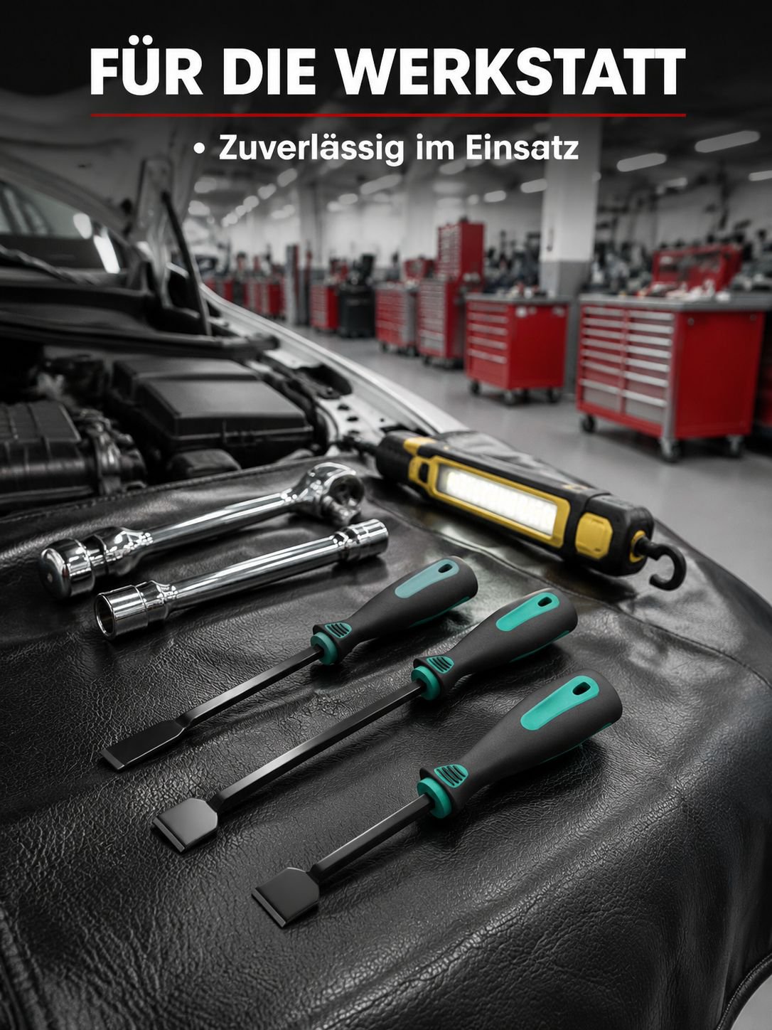 Multifunktionales 3-teiliges Auto-Reparaturspachtel- und Zylinderschaber-Set
