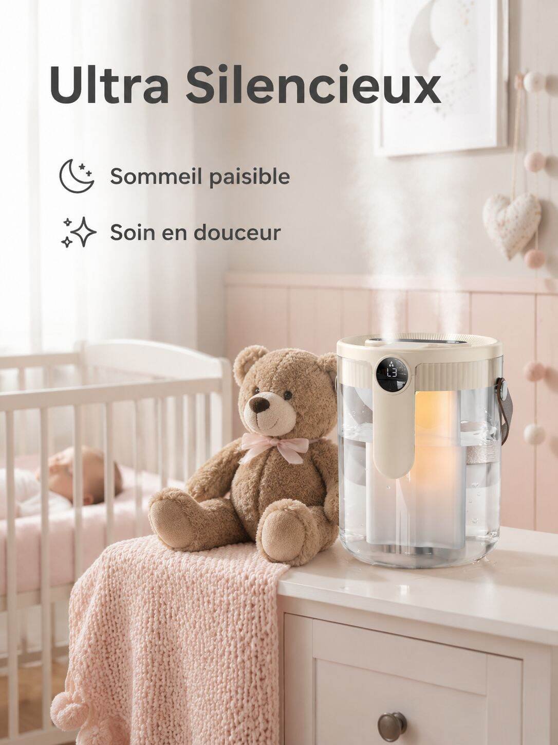 Humidificateur à double buse, grand volume de brume