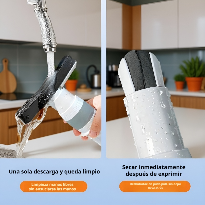 Fregona portátil pequeña, limpieza fácil sin lavar a mano