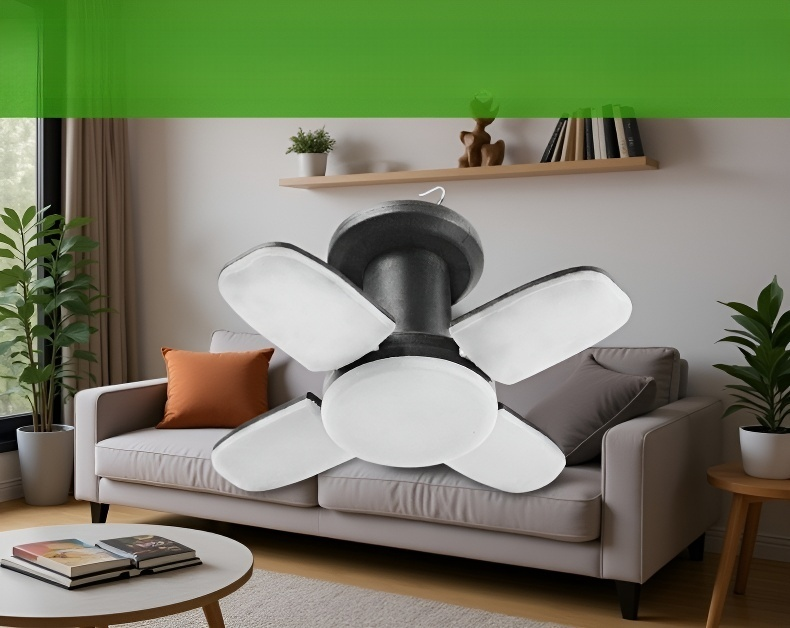 Four-Panel Solar Charging Light installed on patio wall