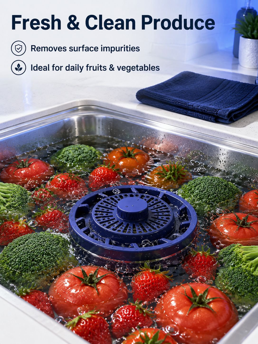 Household Wireless Ultrasonic Fruit and Vegetable Purifier