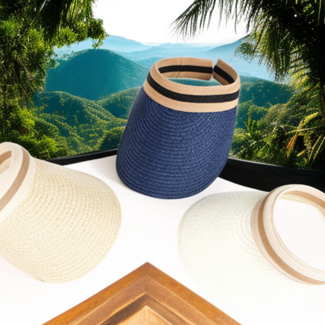 Sombrero negro de moda urbana para verano