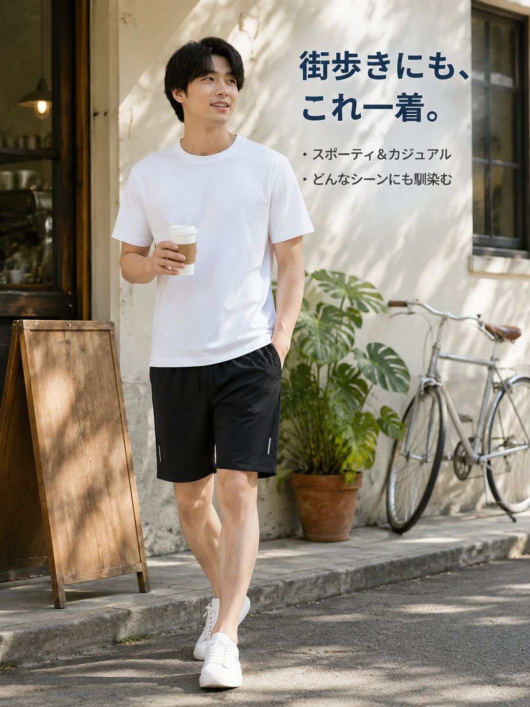夏用通気性フィットネスランニングショーツ