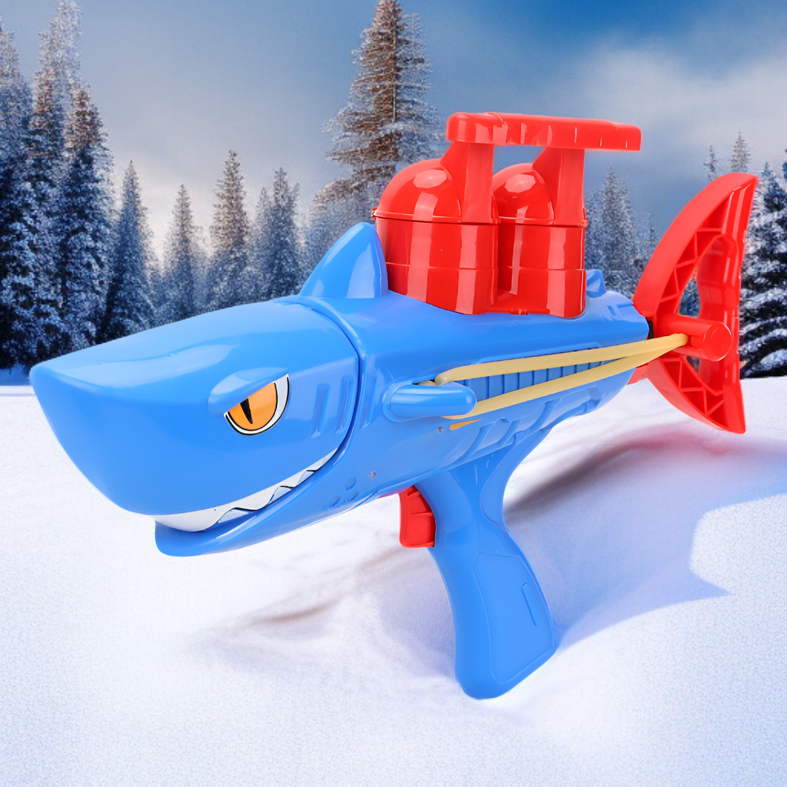 상어 모양의 눈덩이 발사기