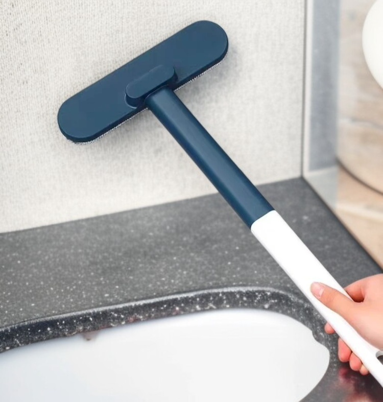 Bed dusting brush with rounded edges for gentle cleaning
