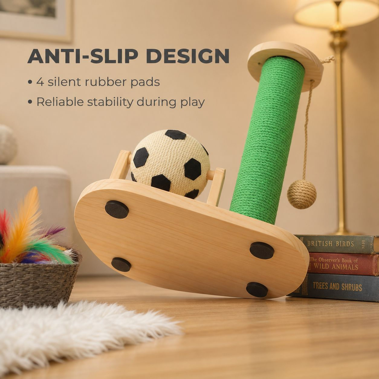 Wear-resistant Sisal Cat Scratching Post, Sisal Rope Cat Claw Toy