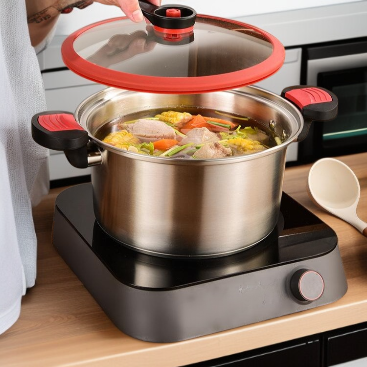 304 스테인리스 소형 압력솥 다용도 가정용 국물냄비 복합 바닥