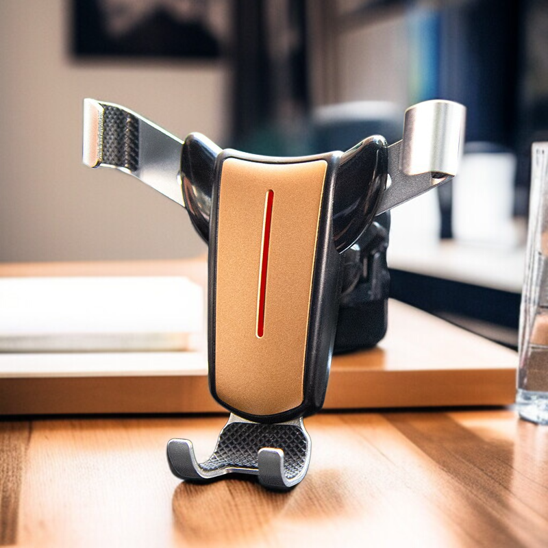 アップグレードされた滑り止めシリコーン衝撃吸収カーマウント 多機能重力フック式エアベントアルミ合金ブラケット アップグレードされた滑り止めシリコンカーガード