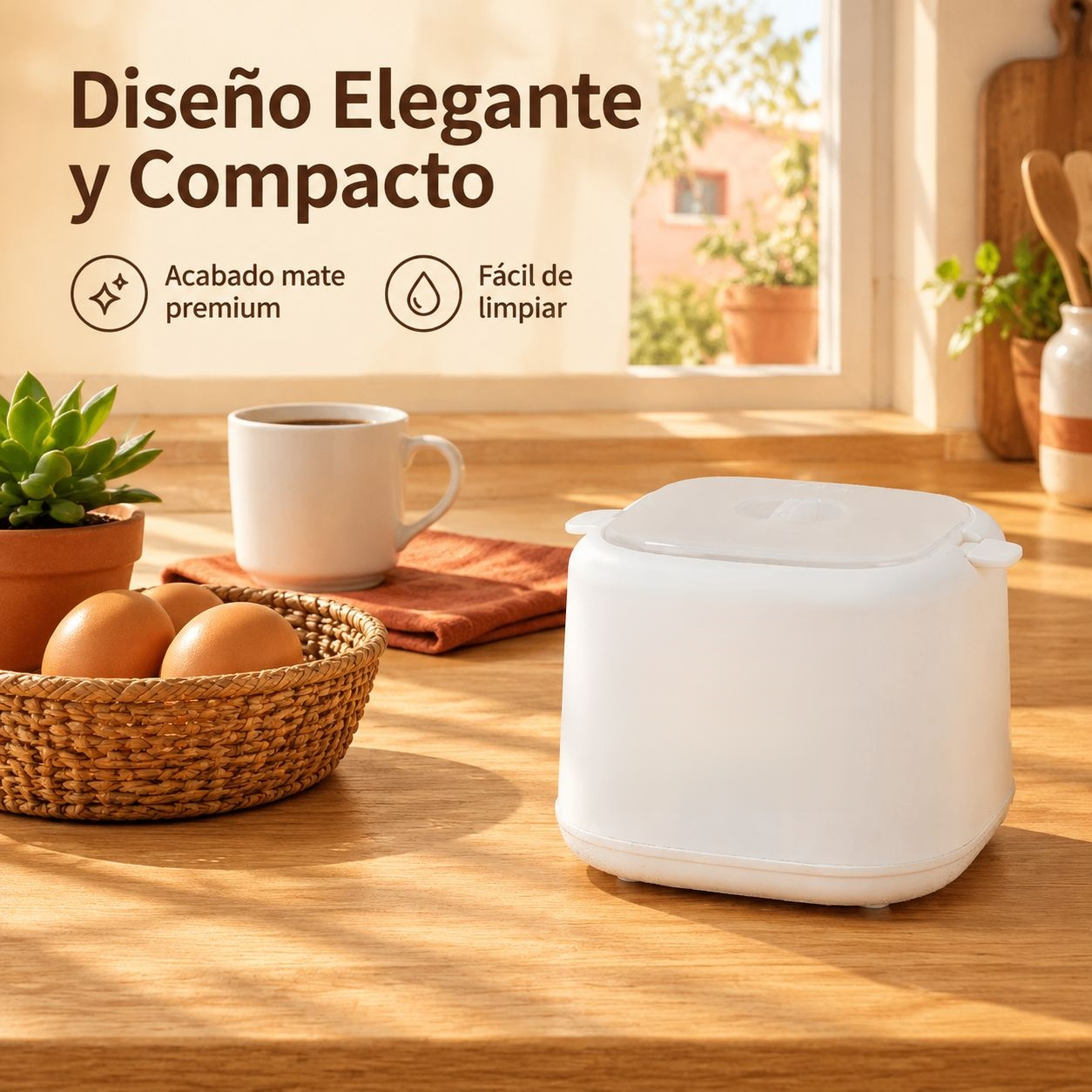 Pequeña máquina para cocinar huevos al vapor