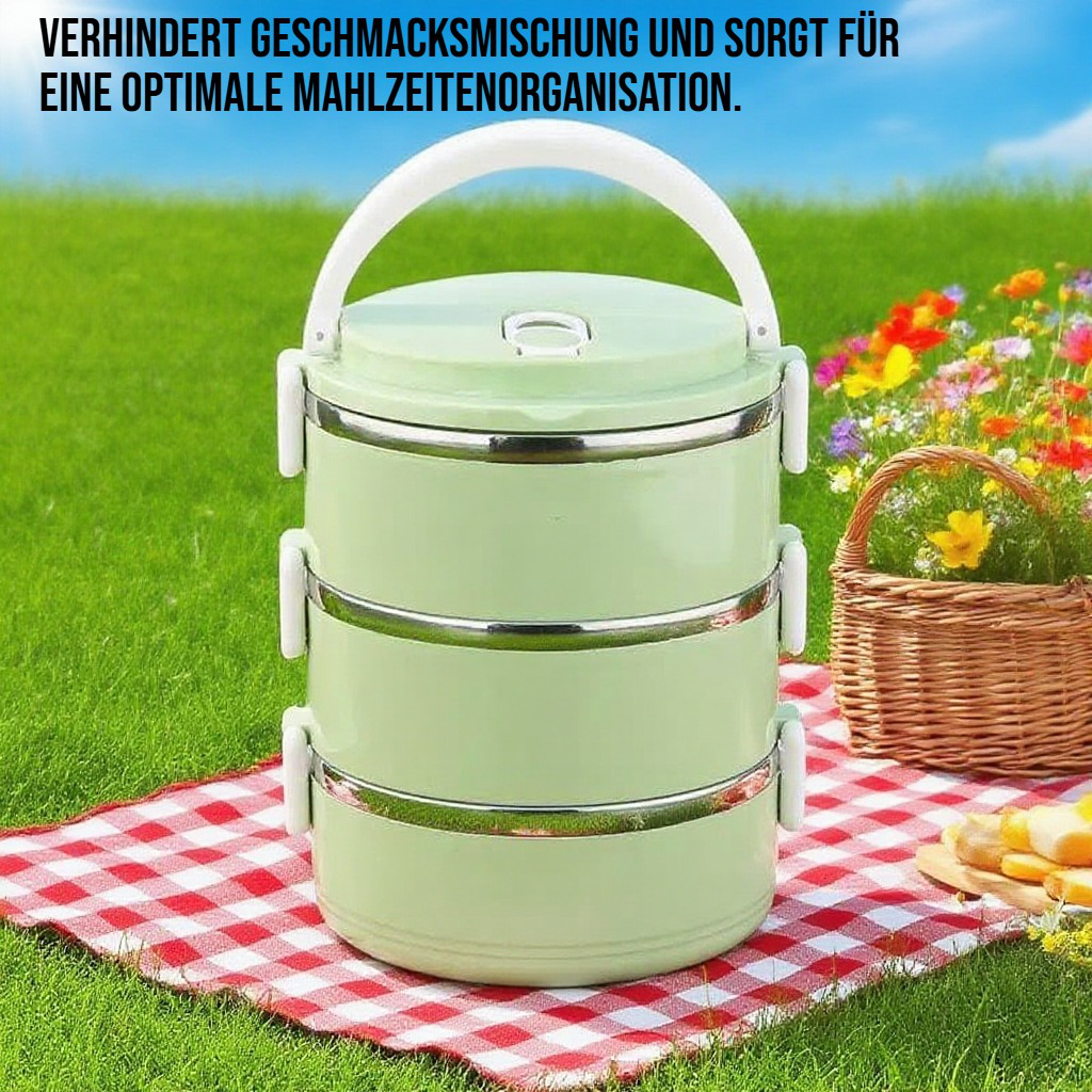 Auslaufsichere Edelstahl Brotdose für Schule und Büro