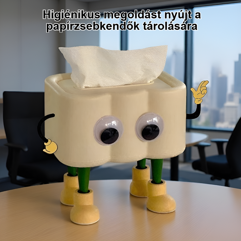 Stílusos papírzsebkendő tartó nappaliba vagy irodába