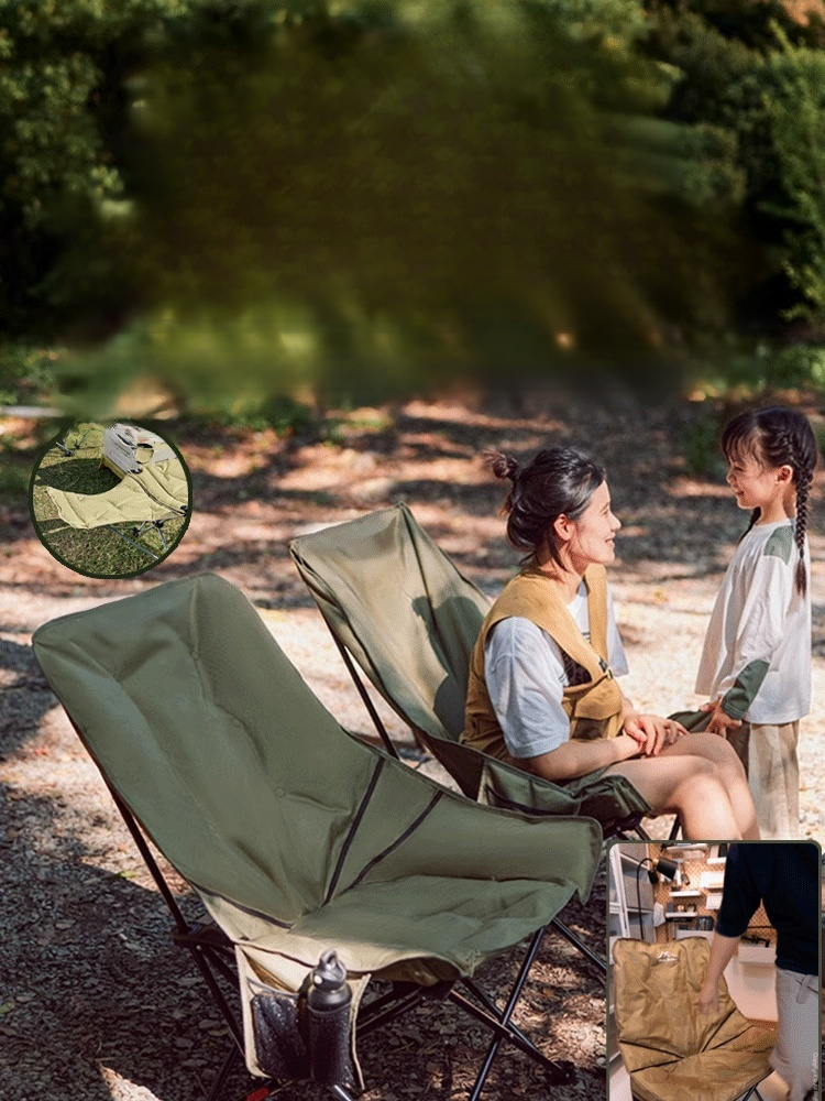 【รองรับน้ำหนัก 250KG】เก้าอี้พับปรับเอนได้ทำจากผ้าฝ้ายอวกาศ