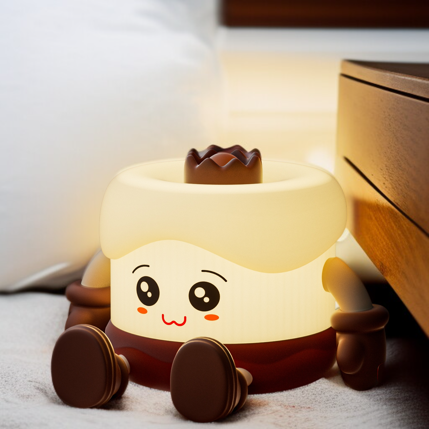 Lámpara de sueño con forma de pastel de cumpleaños como regalo