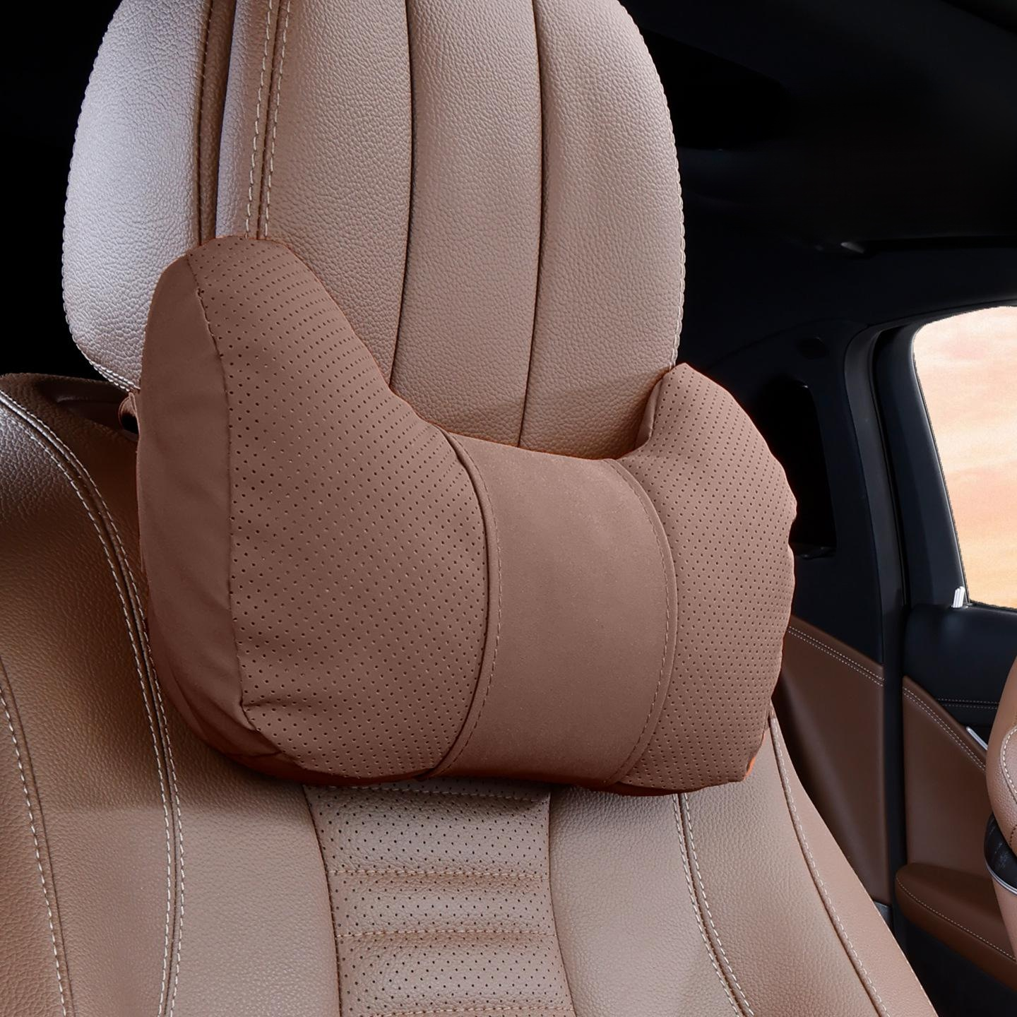 汽車頭枕護頸枕腰靠套裝，車用座椅靠枕新款五件組