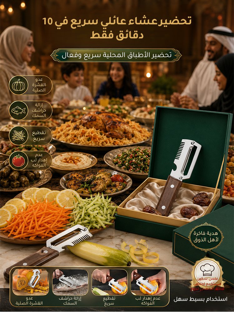 سكين تقشير متعددة الوظائف(يبقي حدته حتى بعد 20 عاما)