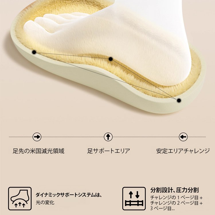 猫爪デザインのユニセックススリッパ