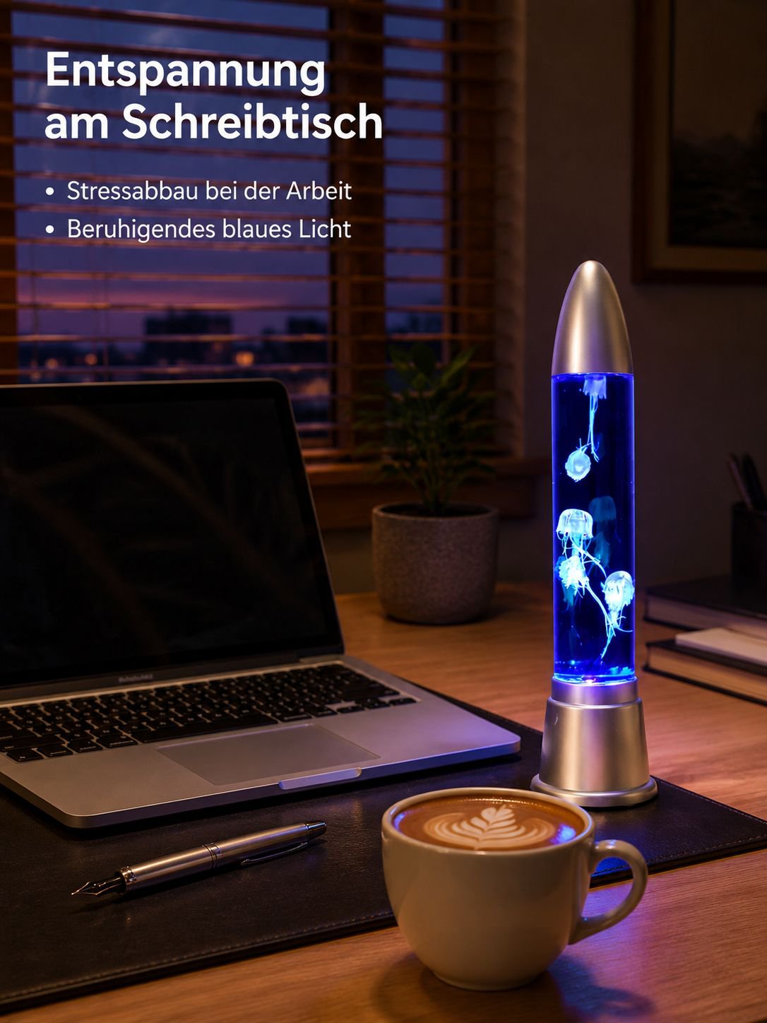 LED Blasenlampe mit realistischem Aquarium-Look