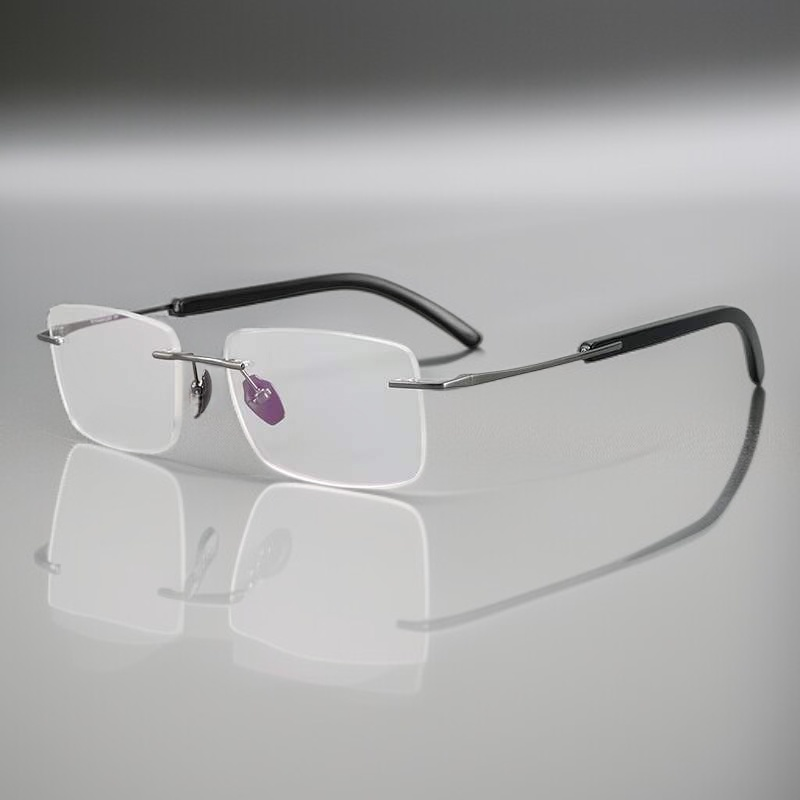 Gafas de lectura retro ultraclaras de titanio puro